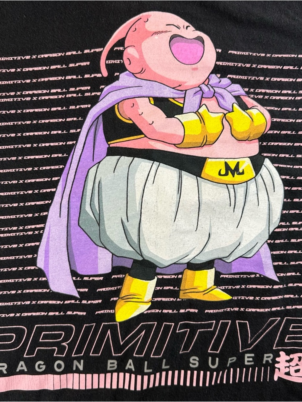 Primitive Black Short-Sleeve Tee with Small Pink Chest Graphic